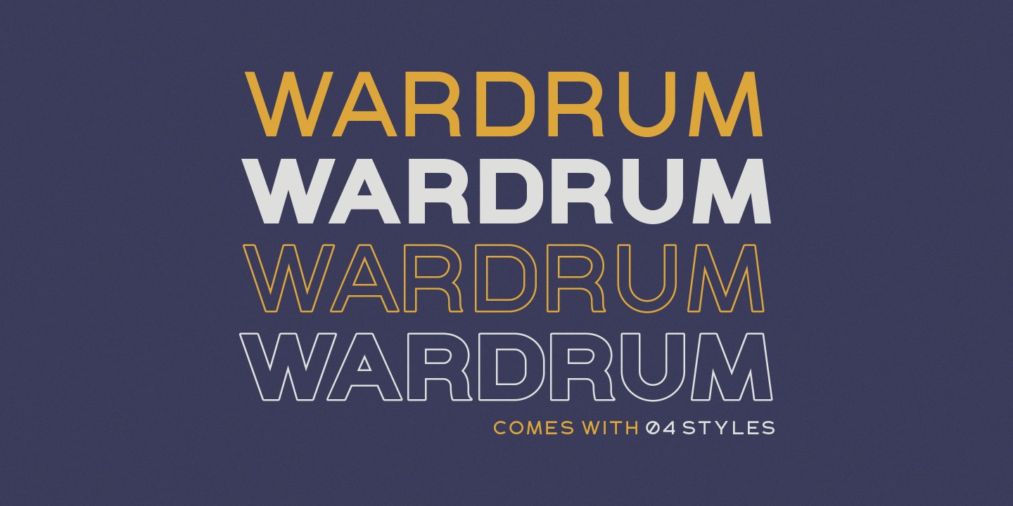Wardrum Outline Font preview